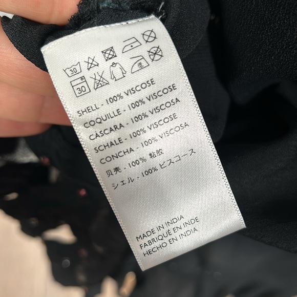 Vintage Cleobella Black Chiffon Open Back Elegant Embroidered Asymmetrical Dress - Picture 12 of 17